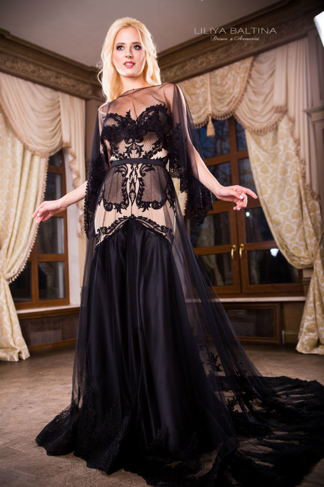 Robe de soiree Ange Noir LILIYA ATELIER #7